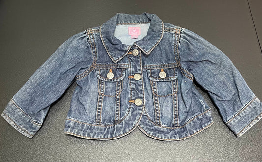 6-12 Months Girls Jean Jacket, Dark Wash