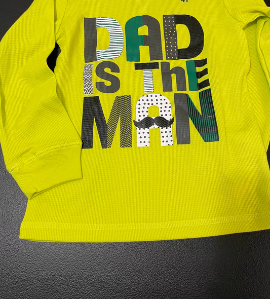2T Boys Long Sleeve Shirt, Dad is the Man
