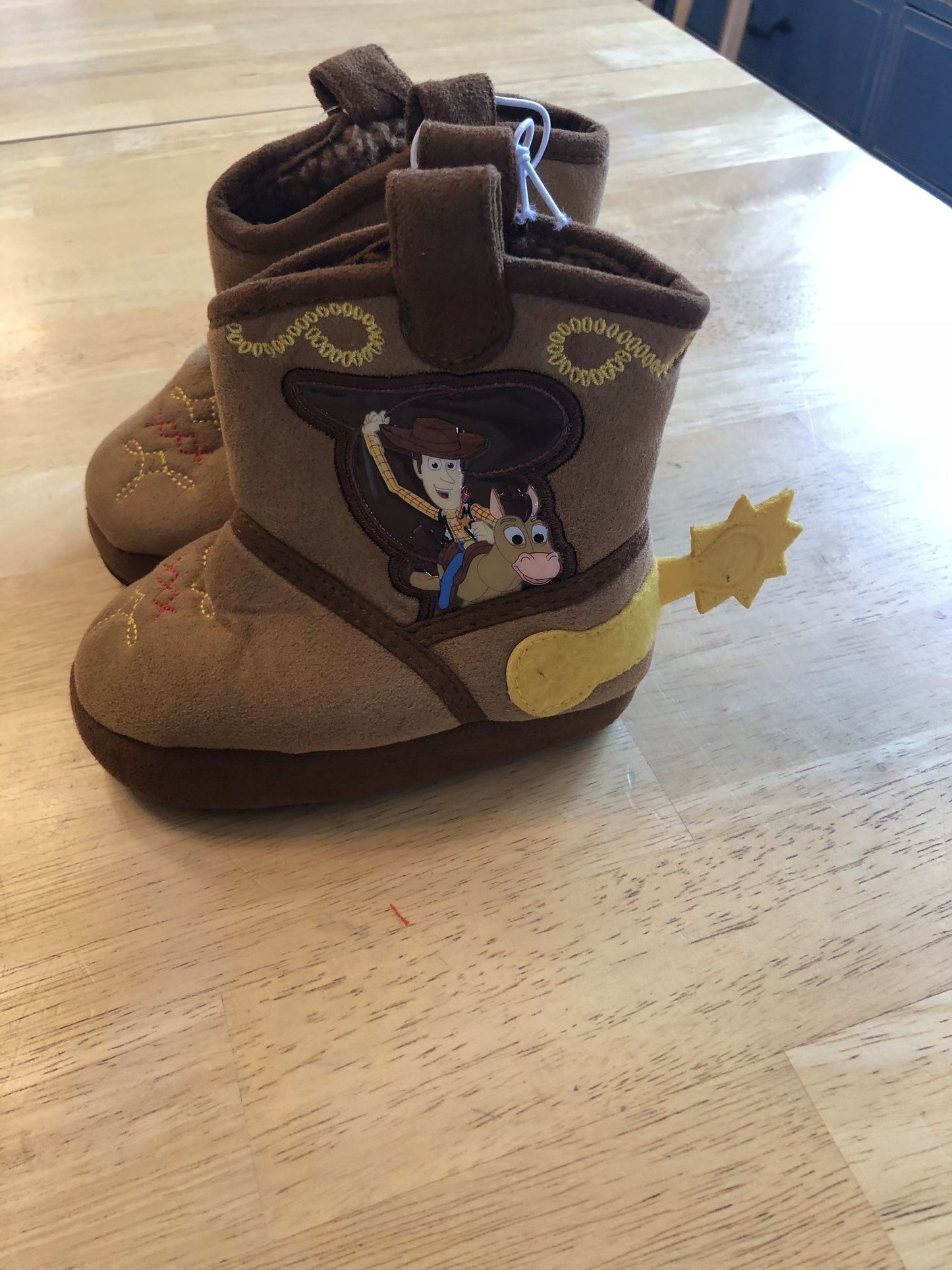 Toddler 7/8, Slippers — “Woody” boots,