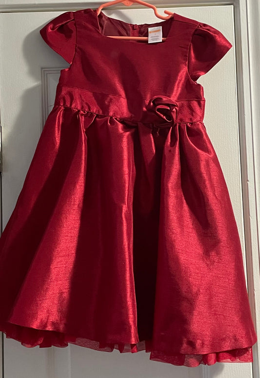 3 Girls Christmas Dress, Red