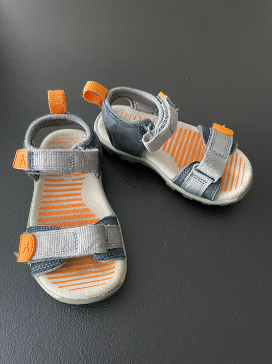 9 Toddler Boys Sandals, Navy & Gray