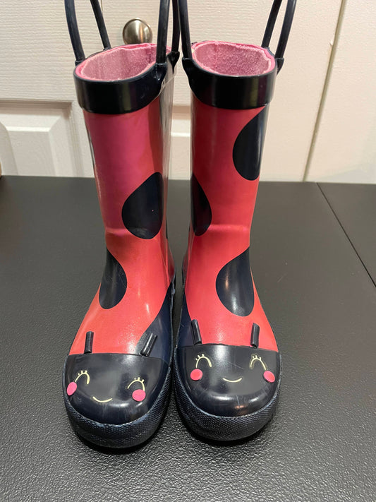 8 Girls Rain Boots, Ladybug