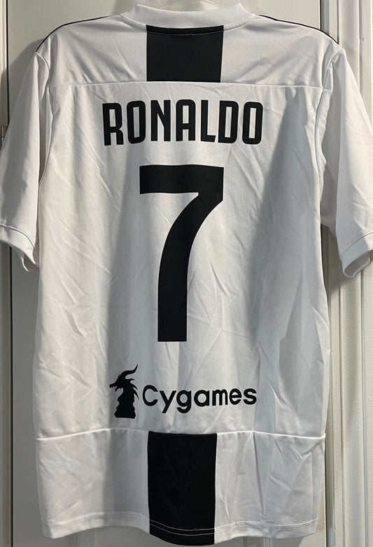 M Mens Jersey, White & Black, Ronaldo