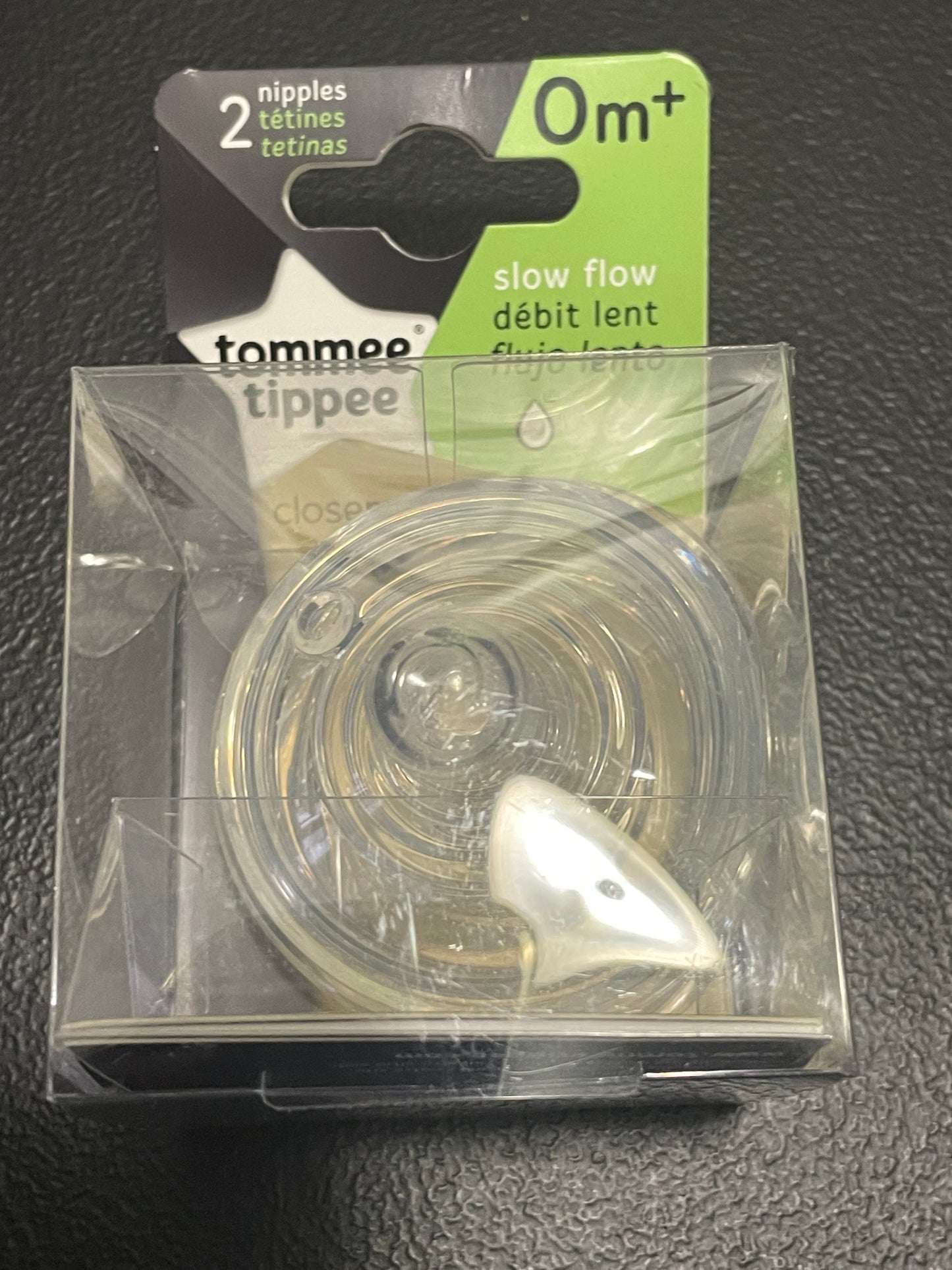 Tommee Tippie 0M+ Slow Flow Bottle Nipple 2pk