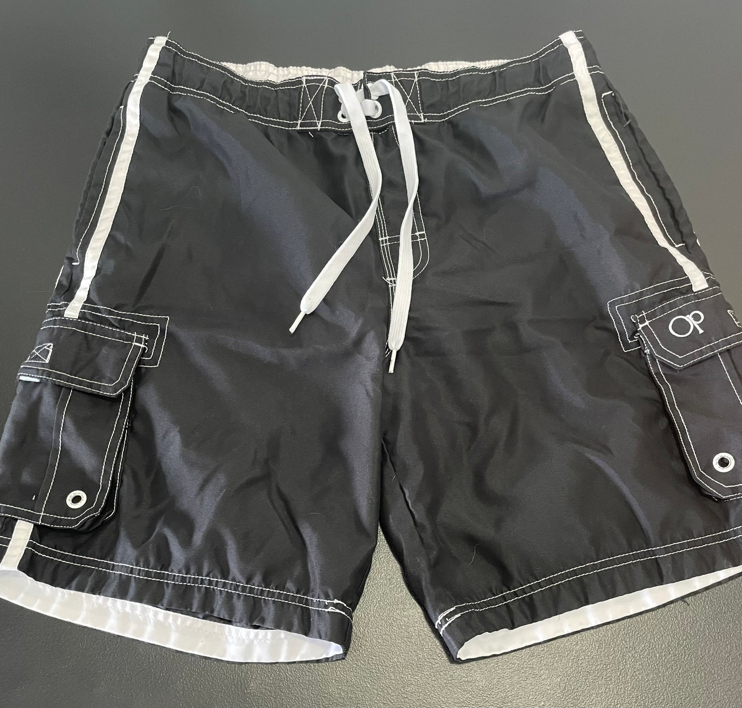 M Mens Swim Trunks, Black & White