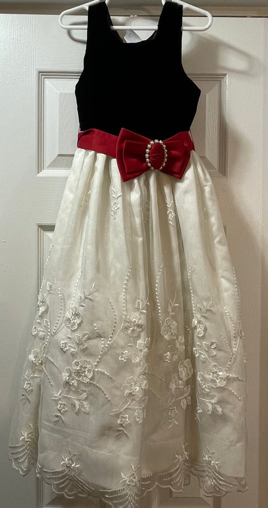 7 Girls Christmas Dress, Black & White