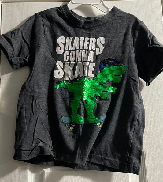 5 Boys T-Shirt, Grey, T-Rex
