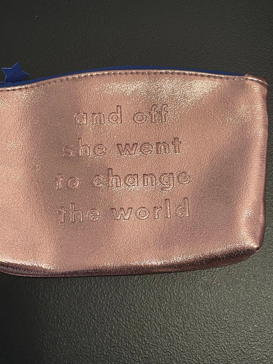 Girls Clutch Purse, Pink, Change the World