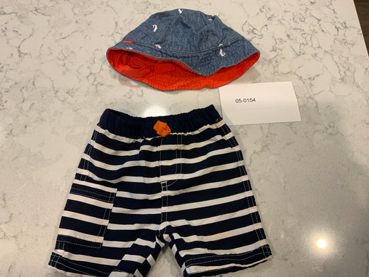 9M Boys Swim Trunks & Hat