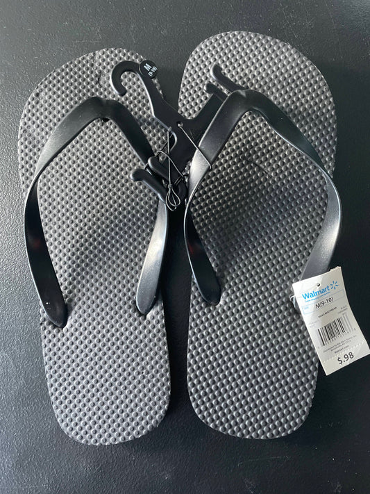 9/10 Mens Flip Flops, Black