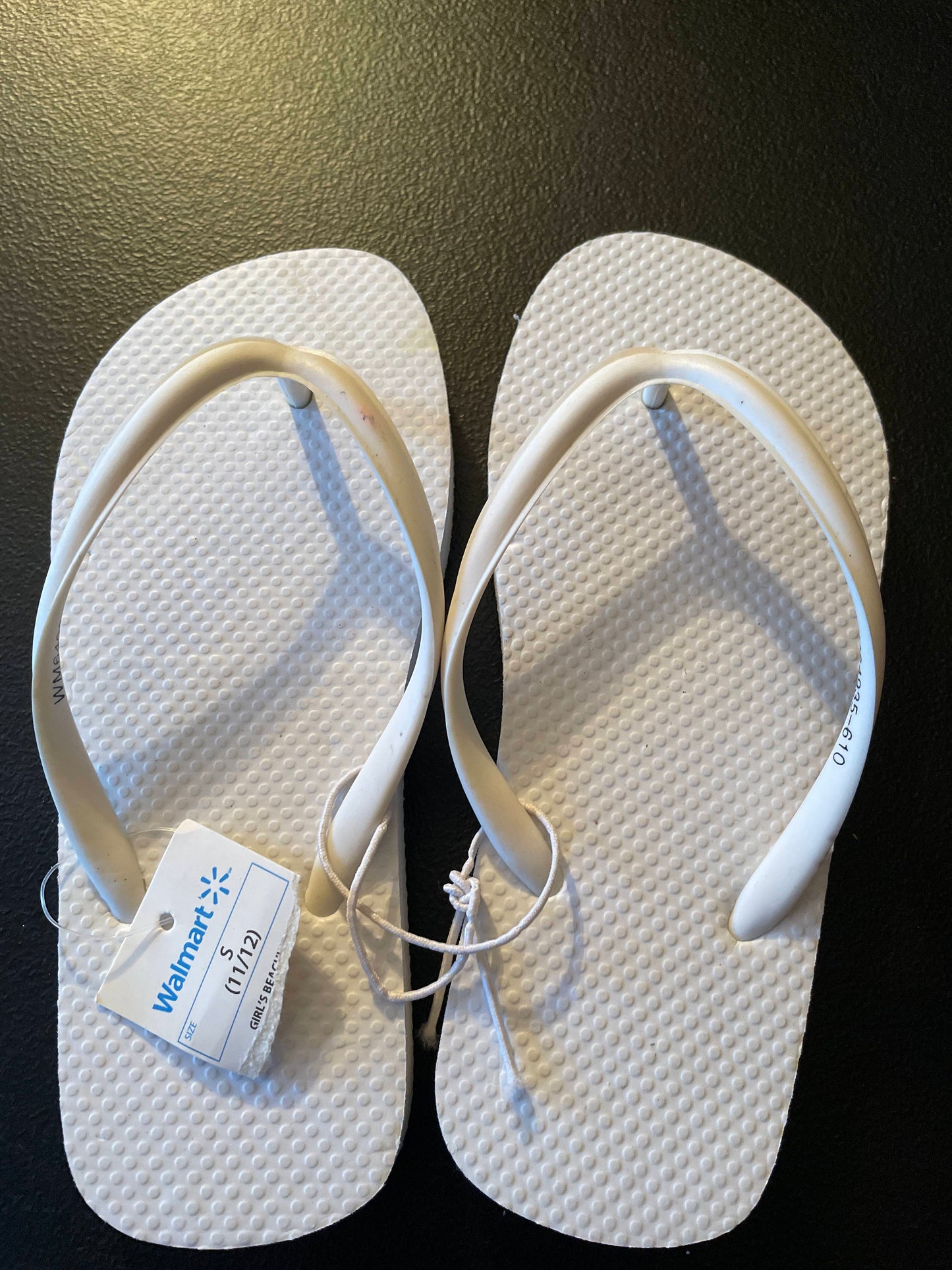 11/12 Kids Flip Flops, White