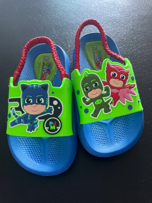 7/8 Toddler Boys Sandals, Green & Blue, PJ Masks