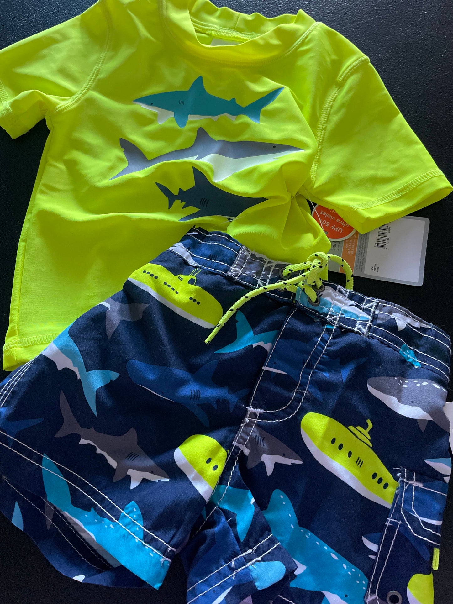 12m Boye Swim Set, Yellow & Blue, Sharks