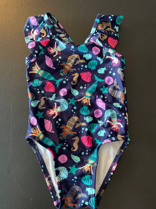 18M Girls Bathing Suit, Navy, Mermaid