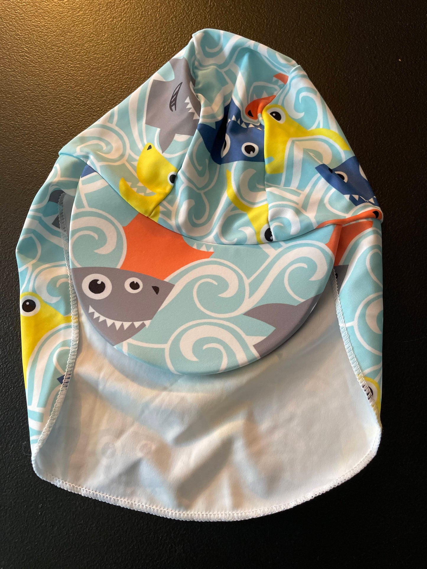 S Boys Sun Hat, Blue, Sharks