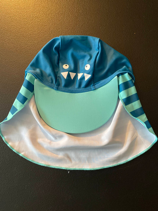 S Boys Sun Hat, Turquoise & Aqua, Monster