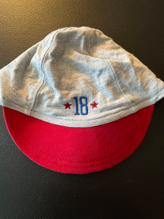 18-24m Boys Hat, Gray & Red