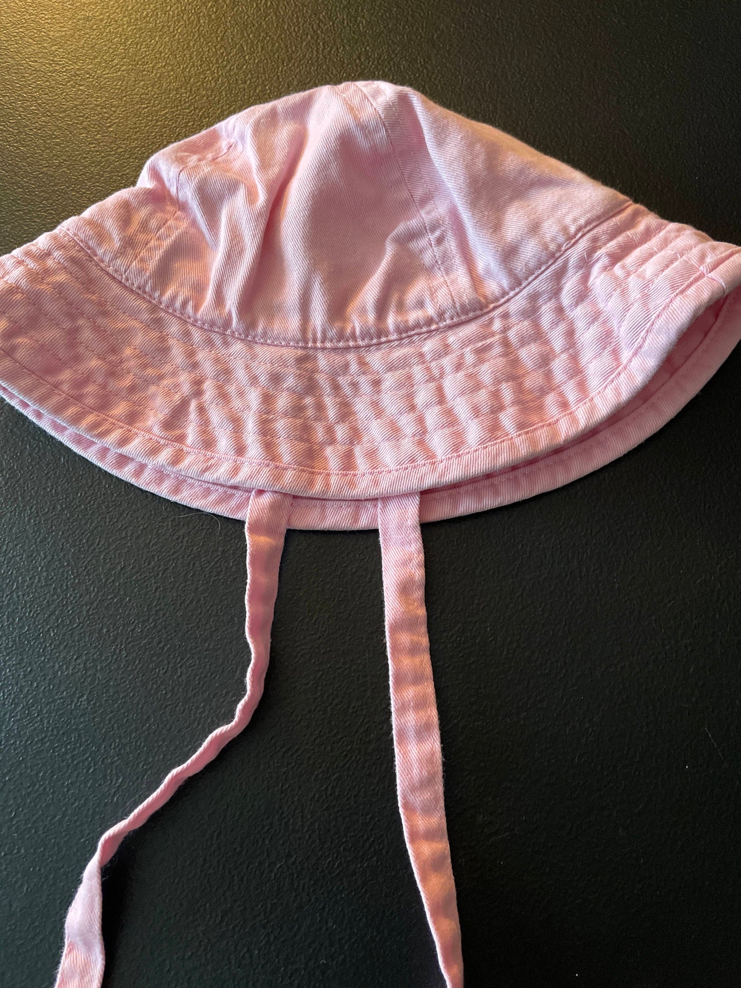 3-12m Girls Bucket Hat, Pink Denim