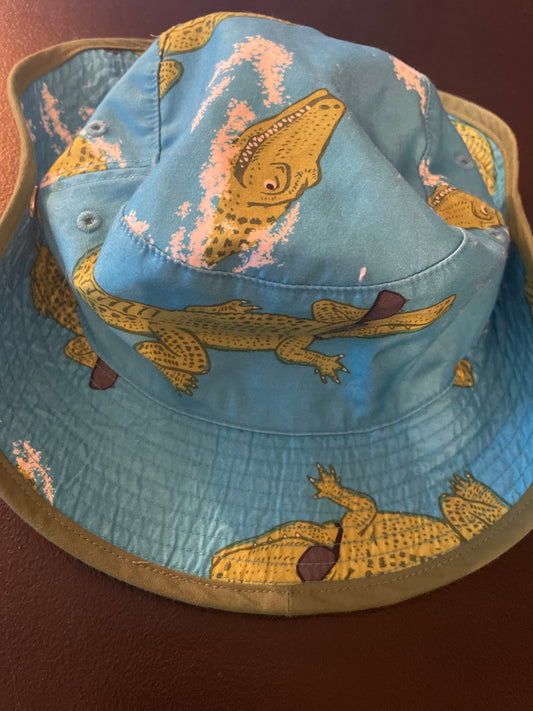 5-7 Boys Bucket Hat, Blue, Alligators