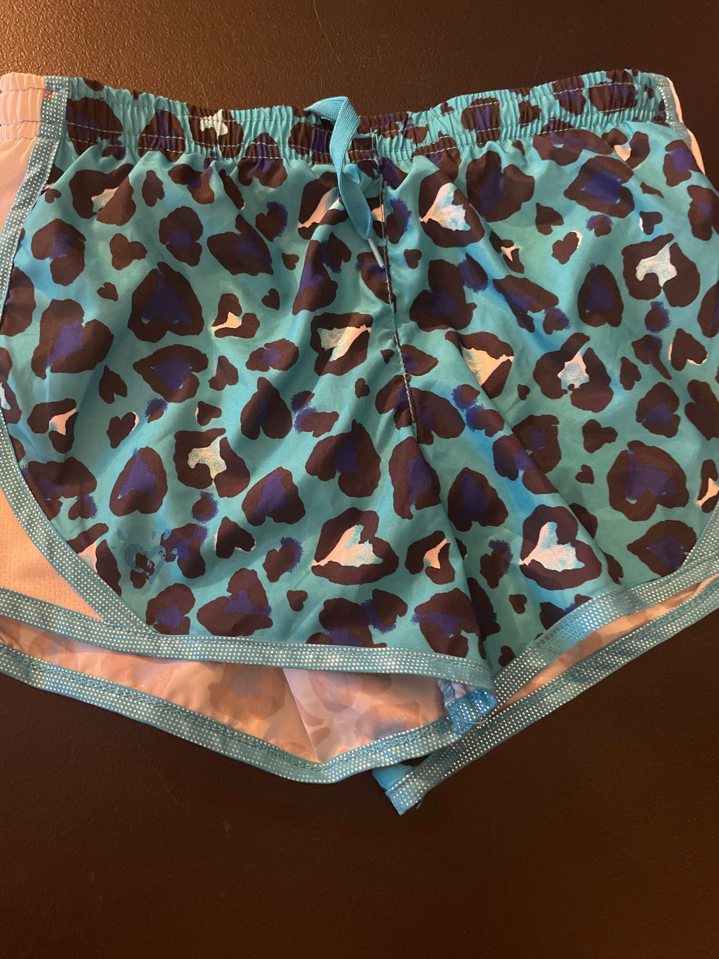 10 Girls Swim Shorts, Blue, Animal Print