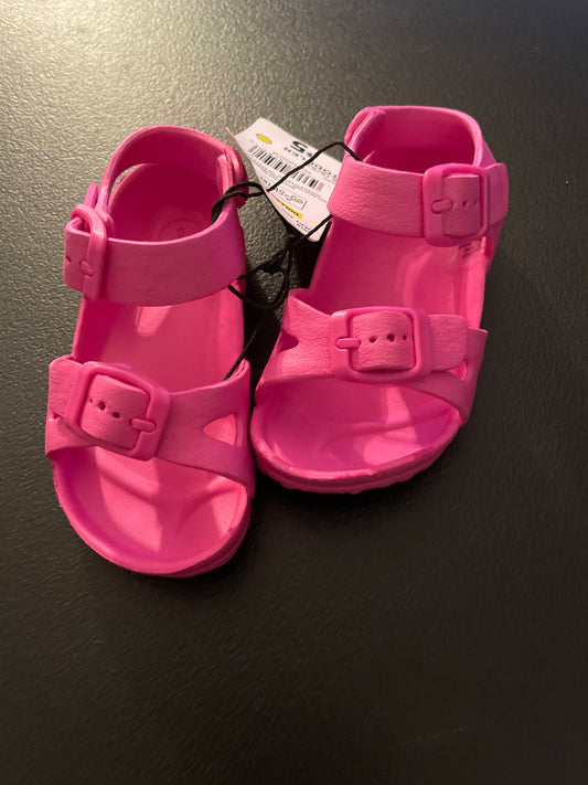 S (5/6) Toddler Girls Sandals, Bright Pink
