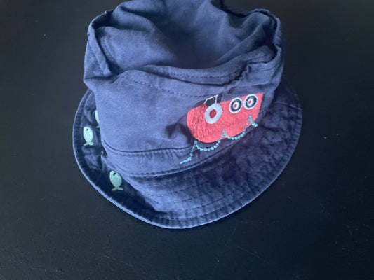 4T/5T Boys Bucket, Navy, Fish