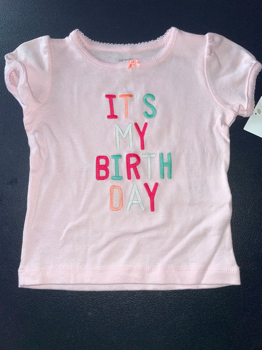 18M Girls T-Shirt, Baby Pink, Birthday