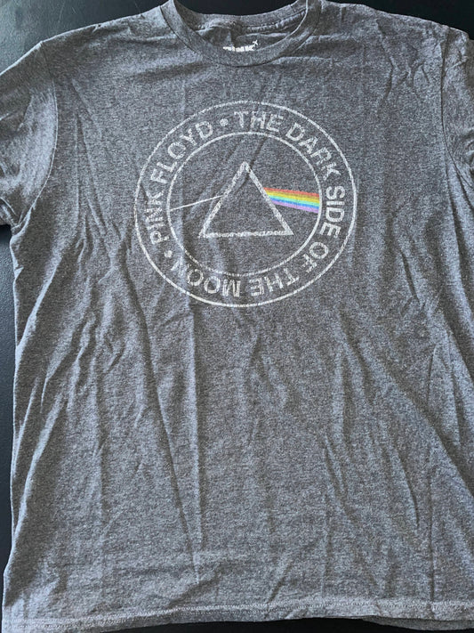 L Mens/Womens T-Shirt, Gray, Pink Floyd