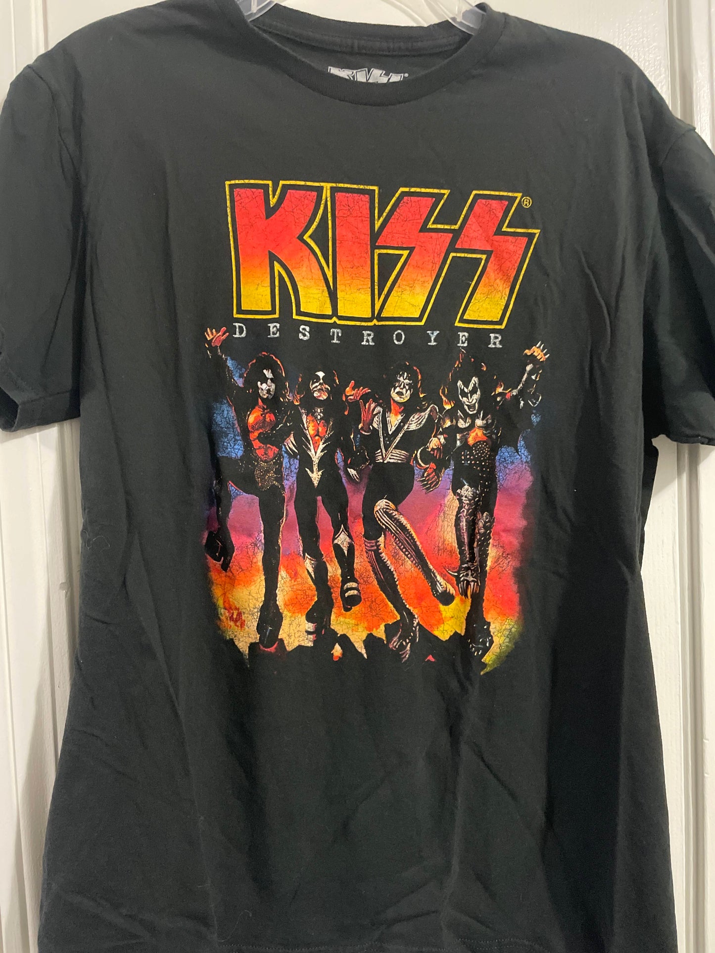 L Mens T-Shirt, Black, KISS Graphic Tee