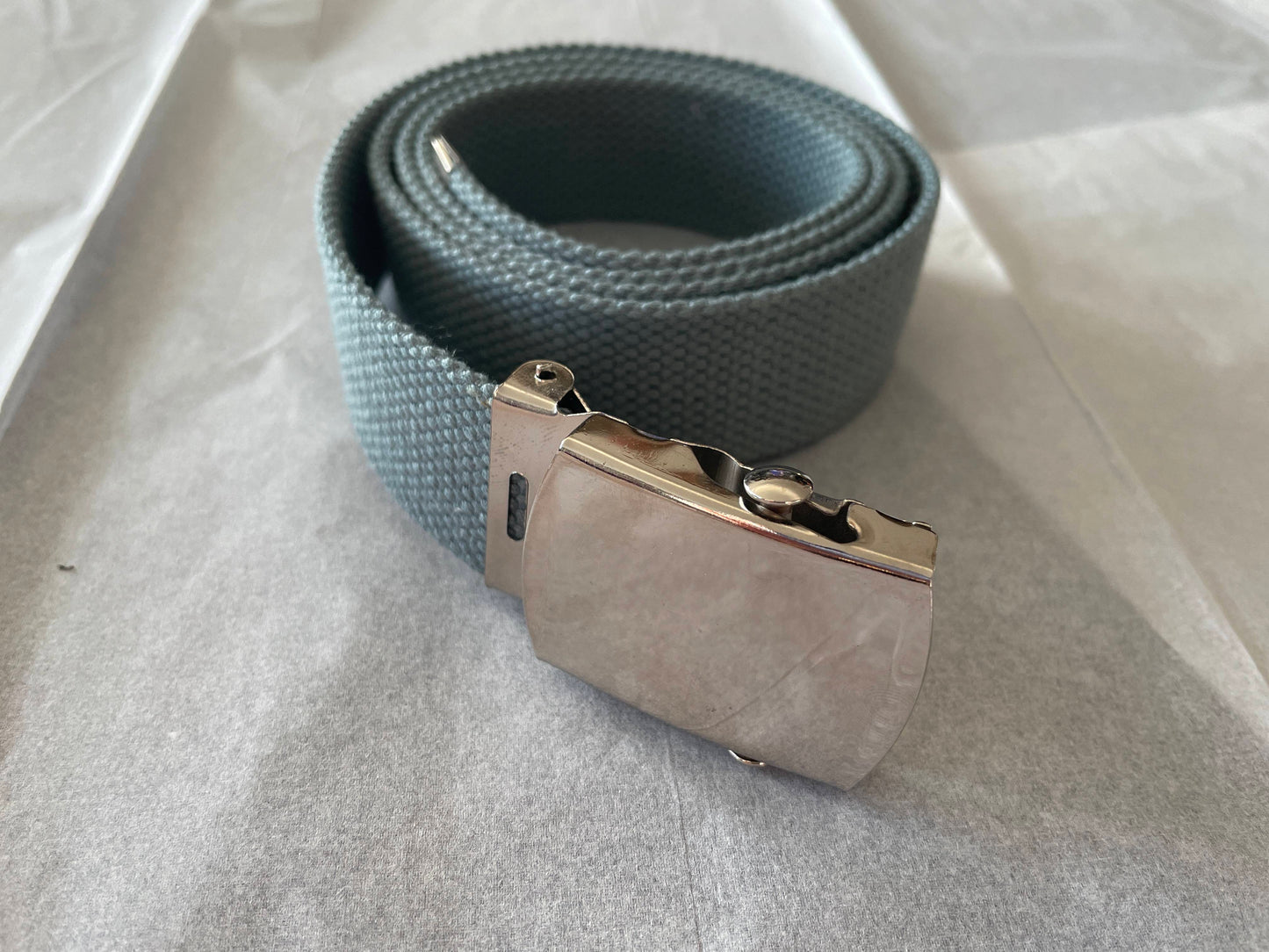 XL Womens Belt, Dusty Blue Canvas