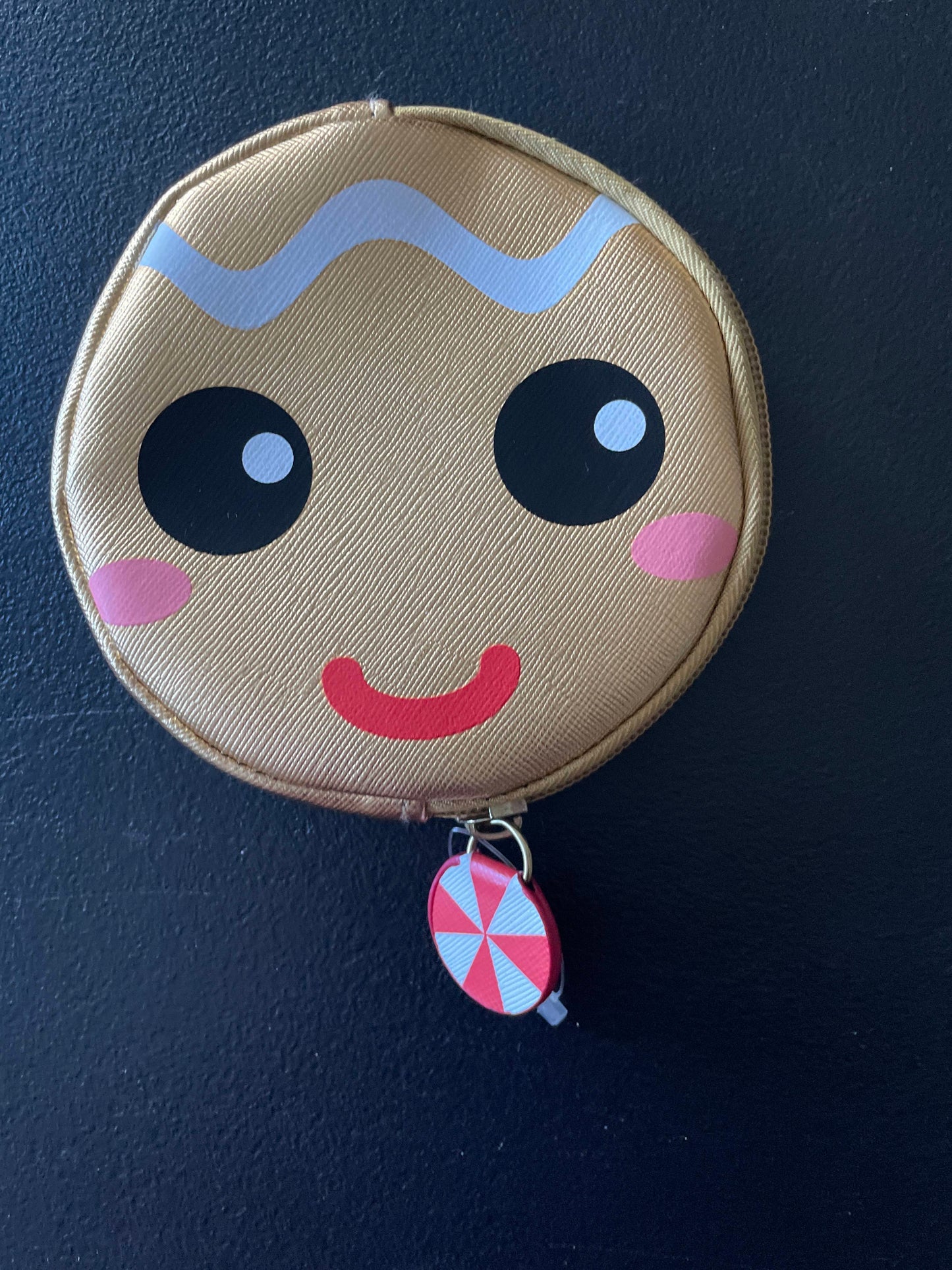 Coin Purse, Gold, Gingerbread Man