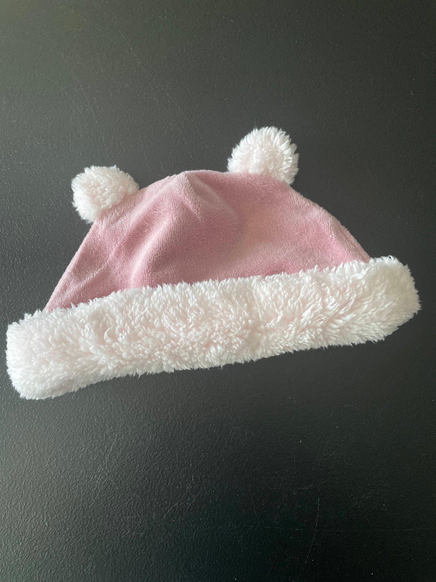 12-24m Girls Winter Hat, Pink, Bear Ears