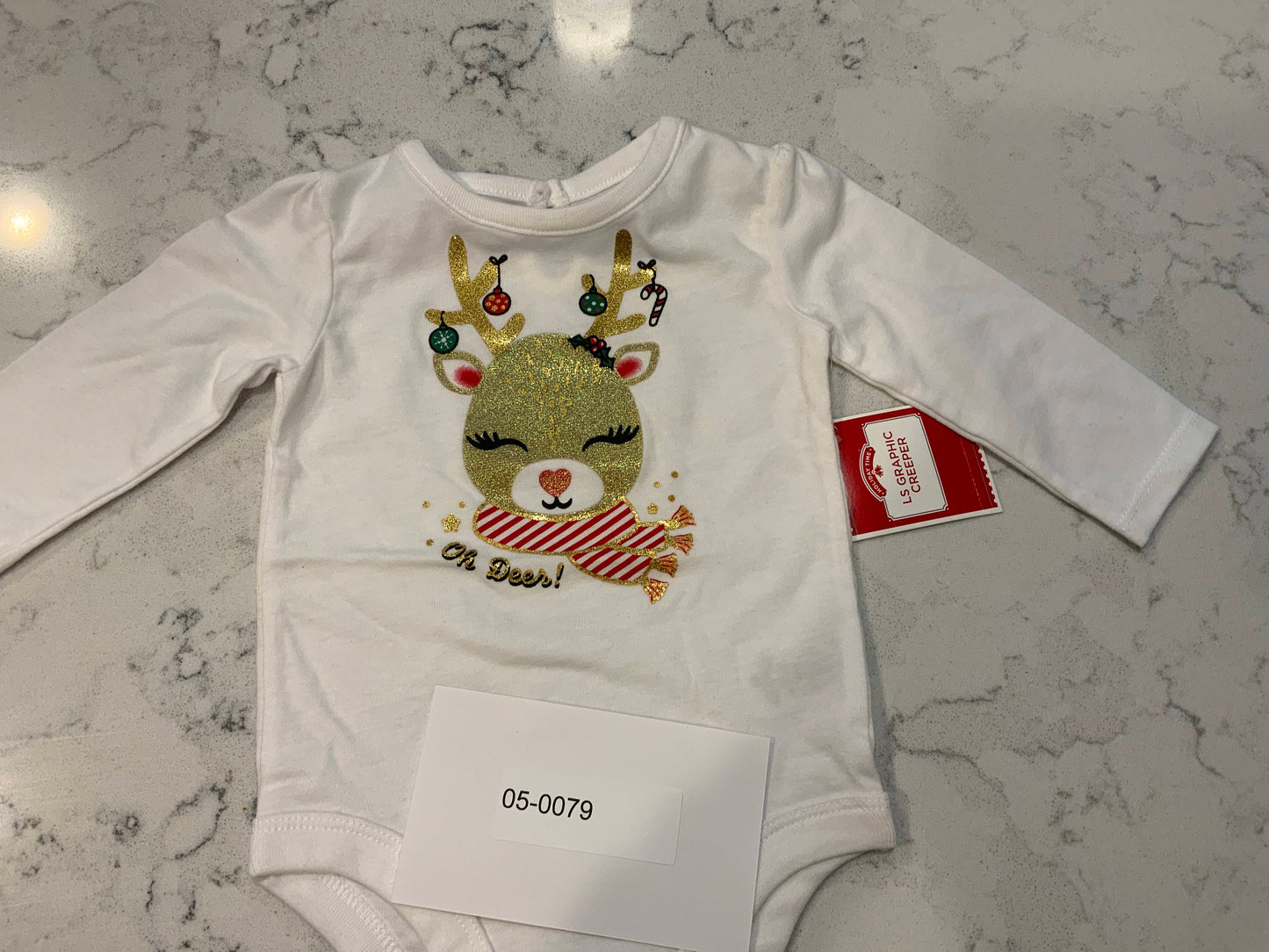 3-6M Infant Girl Reindeer onesie