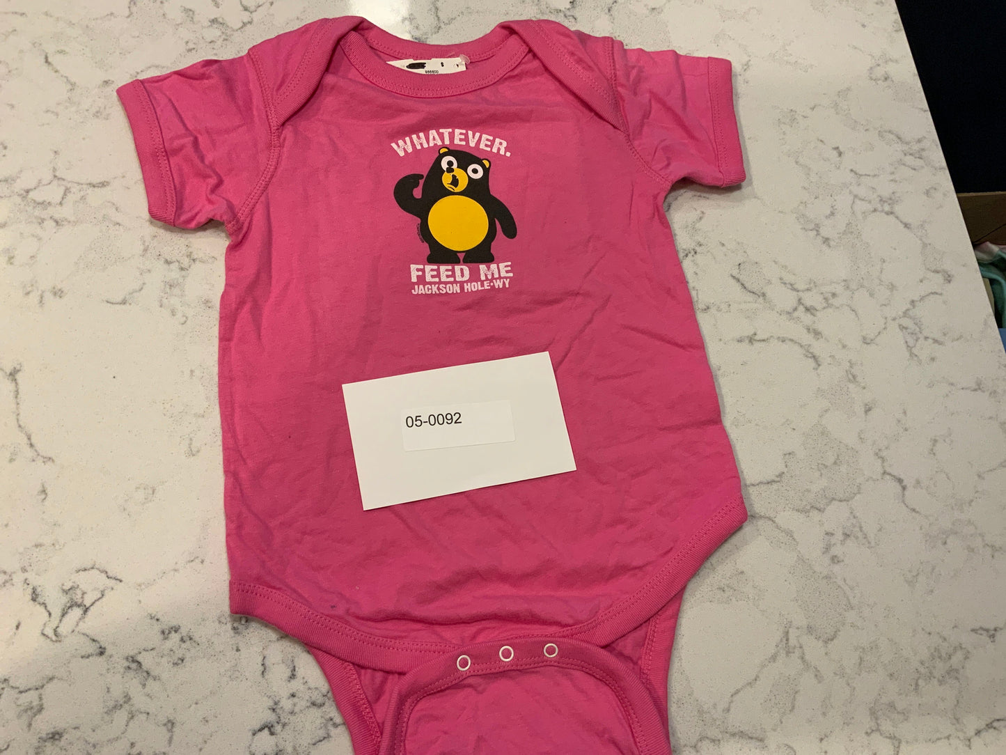 24M Girl Pink Bear onesie