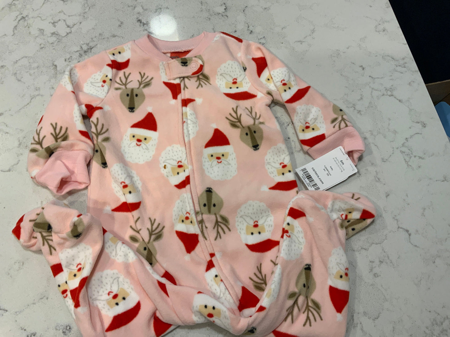 6M Girls Santa Pajamas