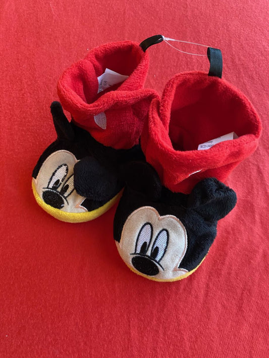 Toddler 3/4 Sz, Slipper, Mickey Mouse