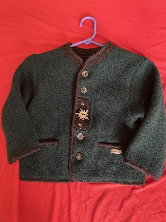 4T, Jacket, Green, Wool