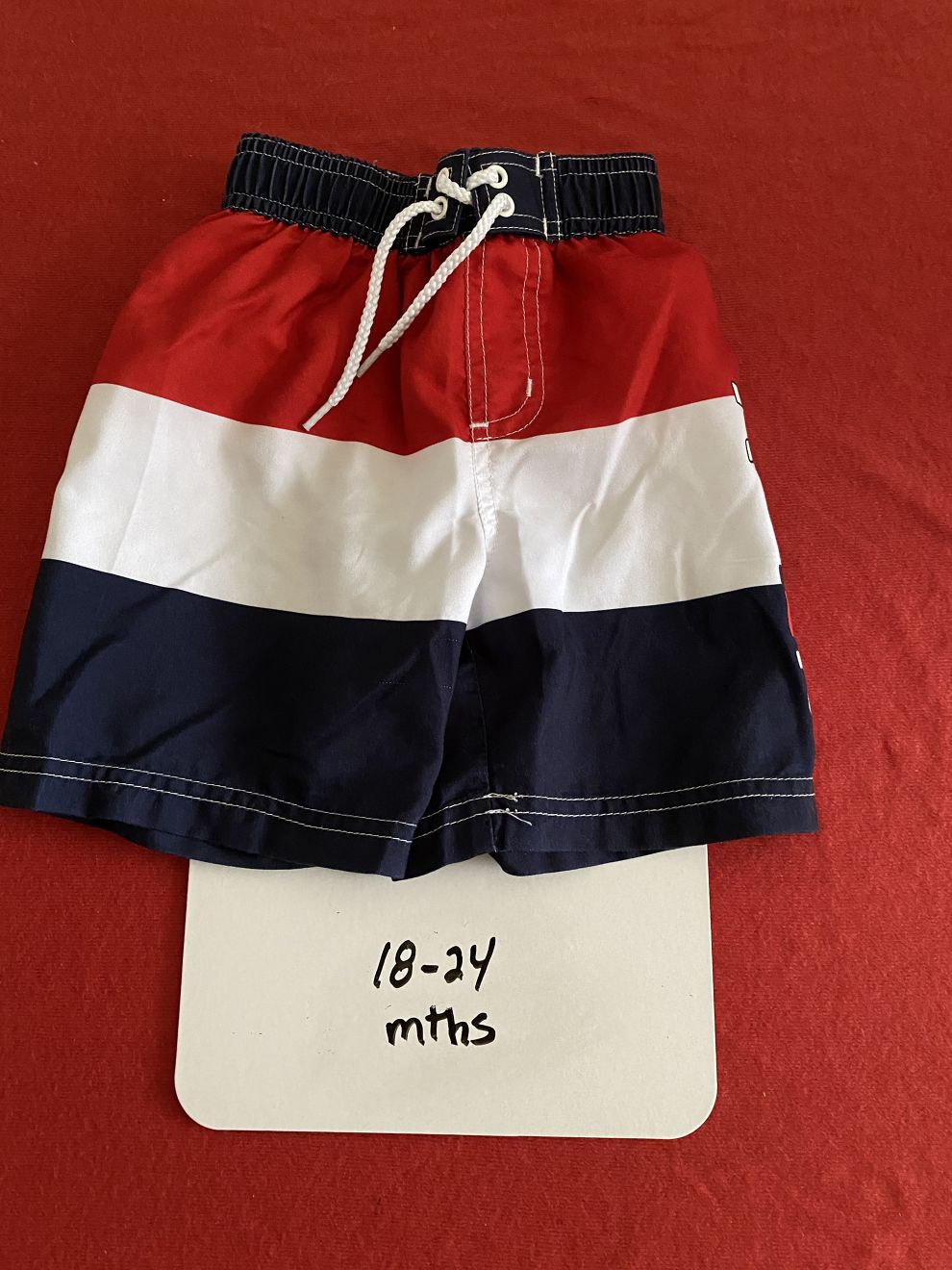 18-24 Months, Swimtrunks, Red/White/Blue