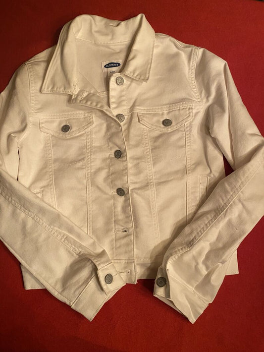 14 Junior Size, Denim Jacket, White