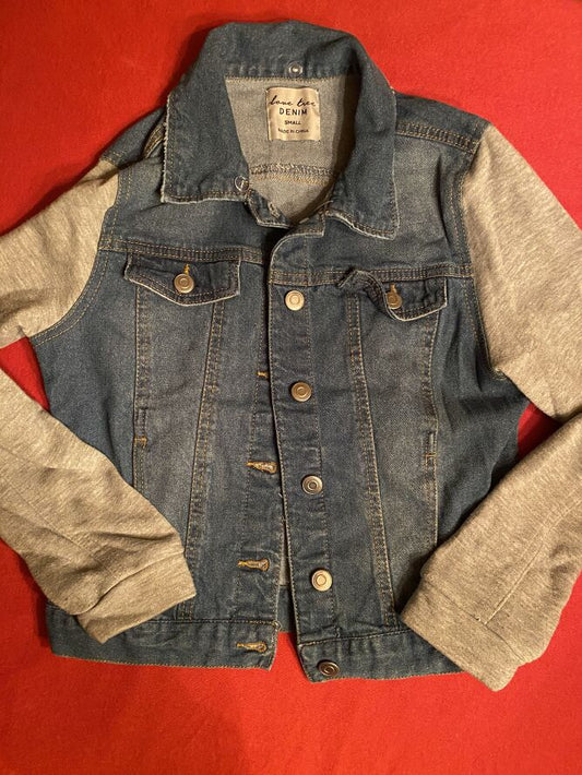 Small Junior, Denim Jacket with Knit sleeves