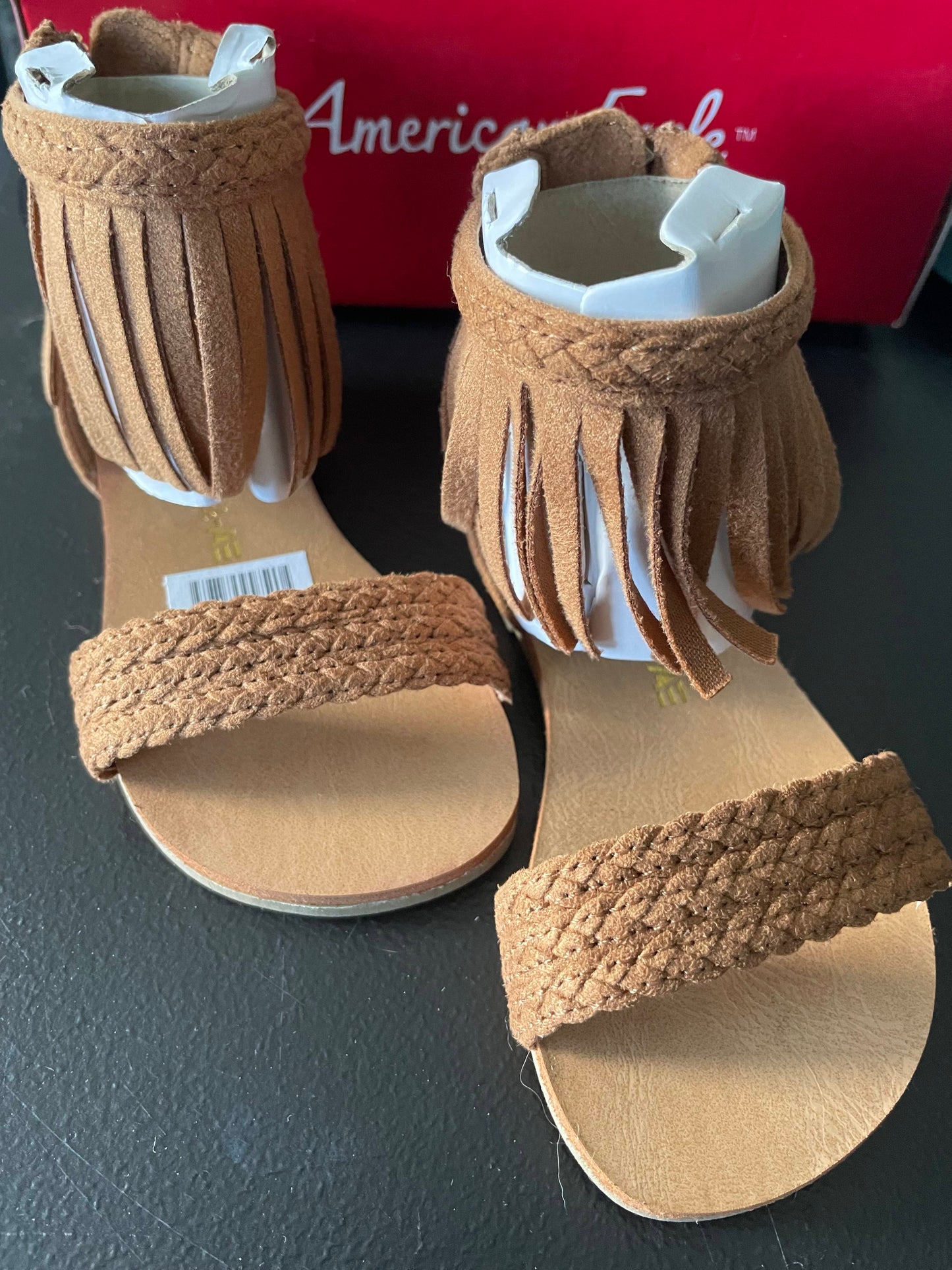 5 Toddler Girl Sandals, Tan