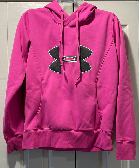 S Womens Hoodie, Bright Pink, UnderArmour