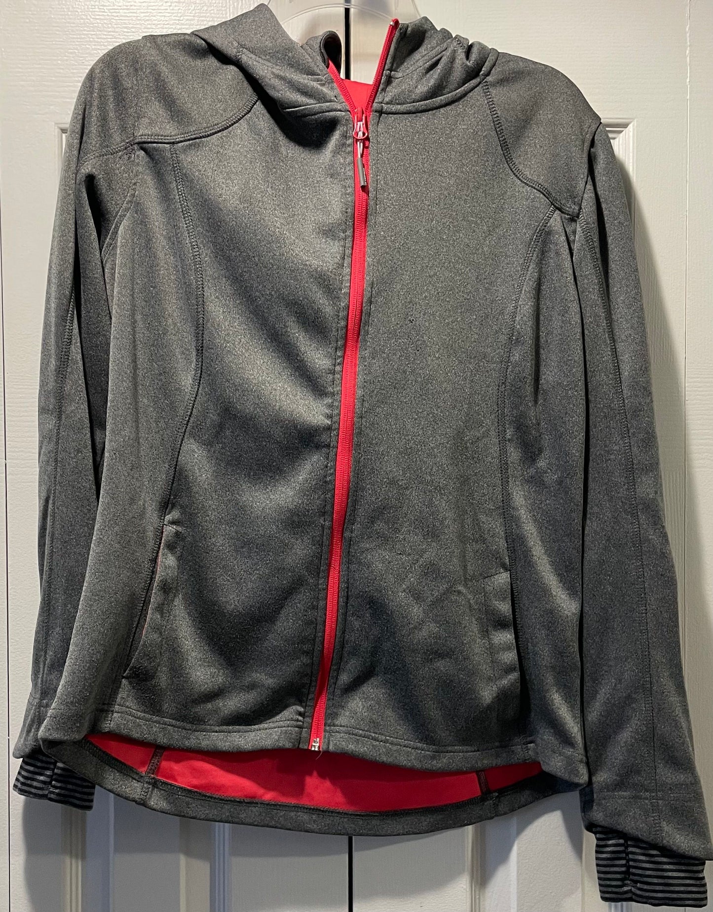 XL Girls Zip Up Hoodie, Gray