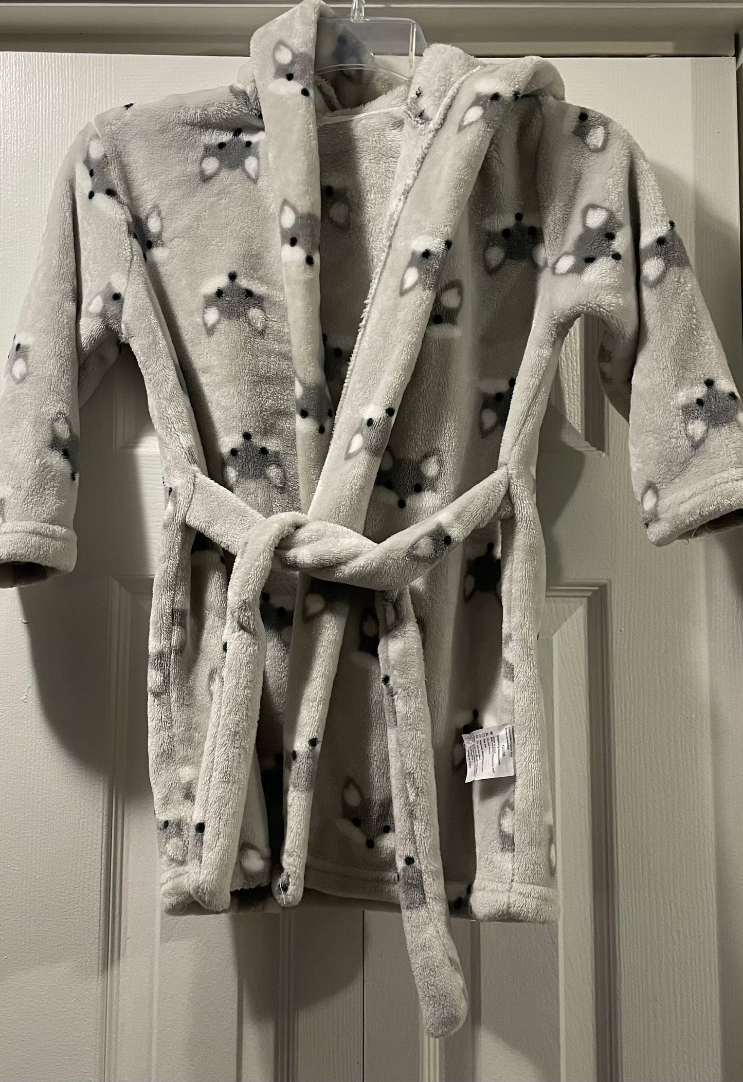 S Boys Fleece Robe, Gray, Fox